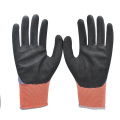 Hespax Cheap Anti-oil Sandy Nitrile Construction Hand Glove